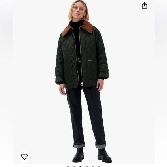 Barbour Women's Woodhall Quilted Jacket, Sage/Ancient - Picture 2 of 8